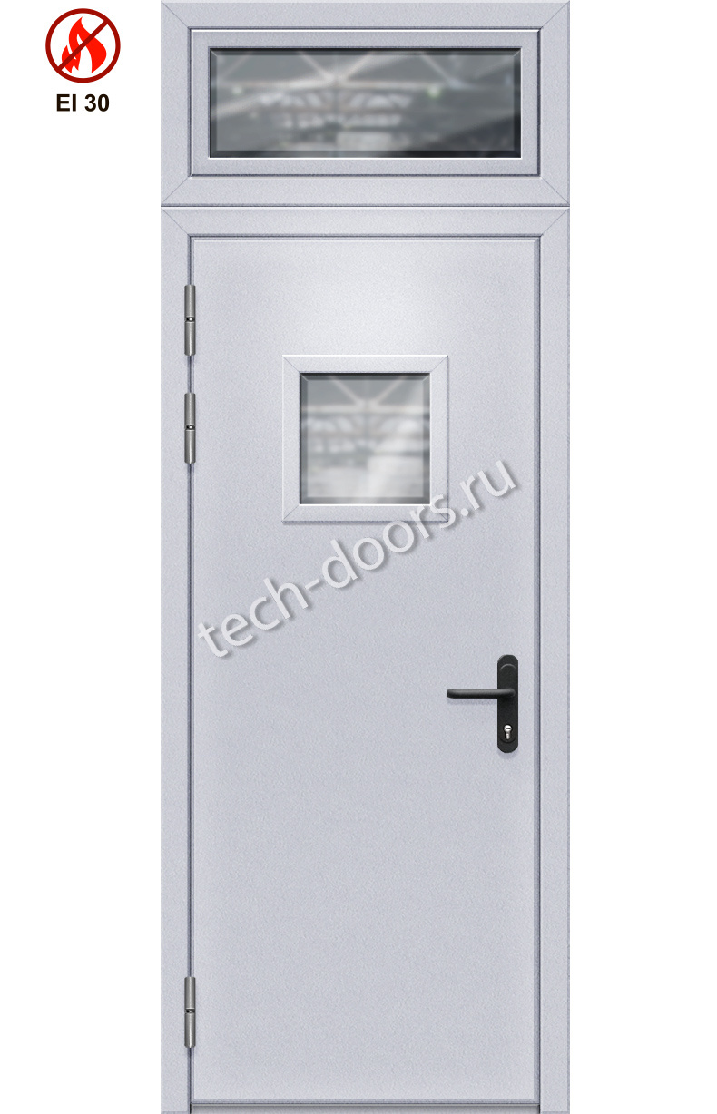 Дверь однопольная противопожарная металлическая 780x2050 ei-30